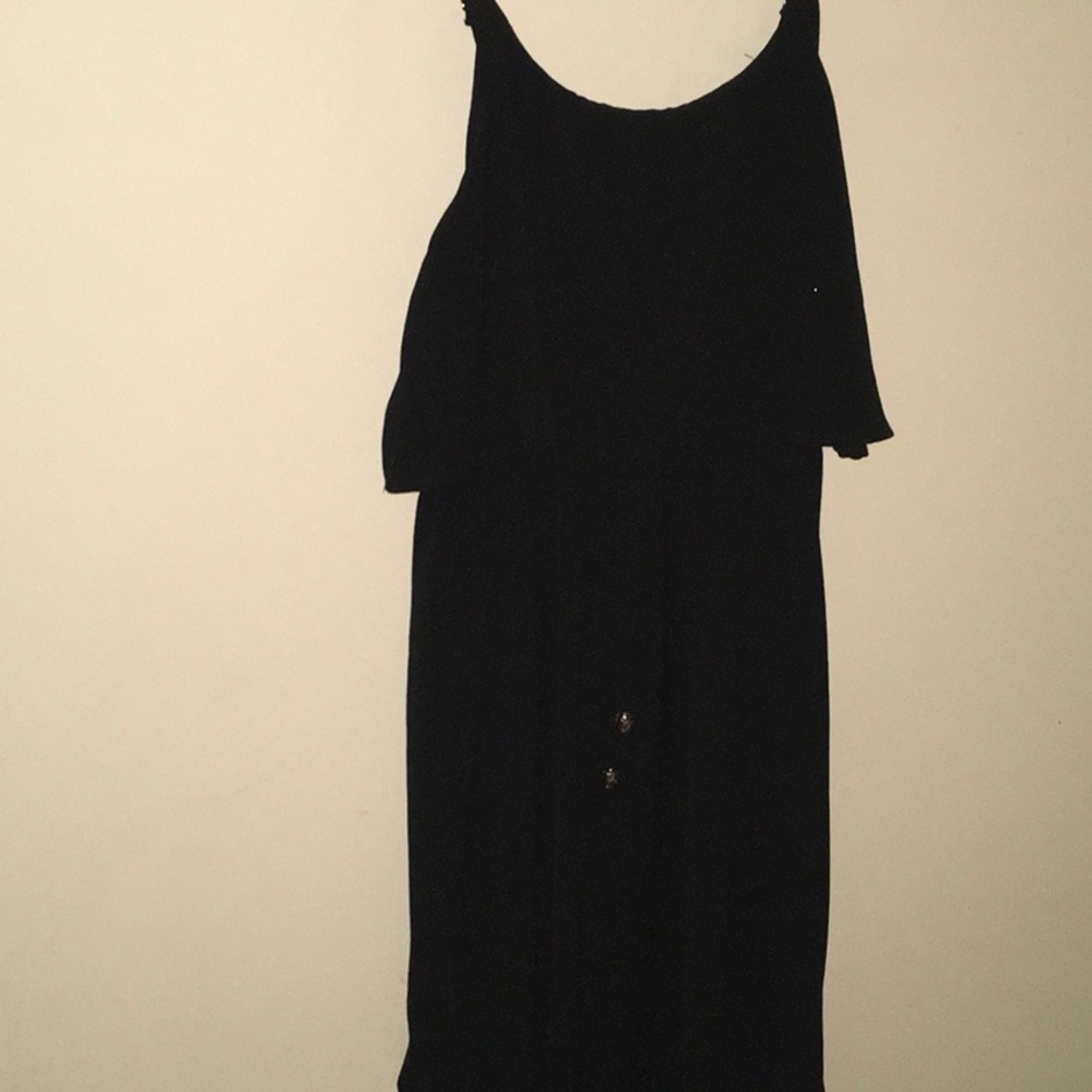 Nerlerolian medium sleeveless summer dress black comfy Crepe Feel - Picture 3 of 16